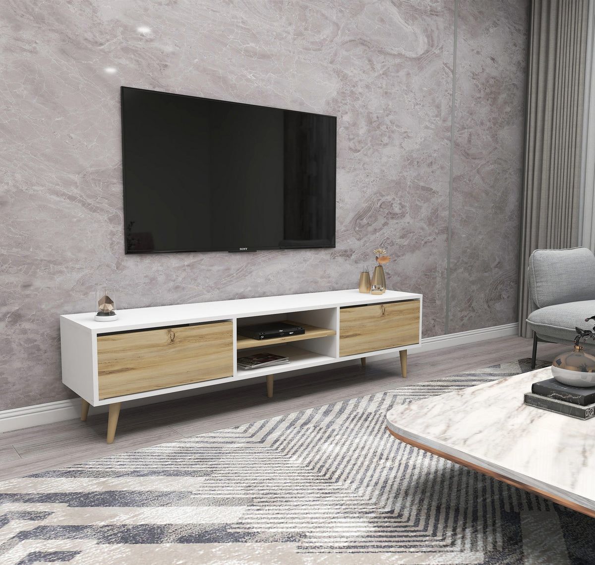 TV Stand Kraf 180 - Felt – Figure It Out Furniture