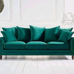 Modern Chesterfield Mint Green Velvet 3 Seater  Couch - Figure  It Out Furniture