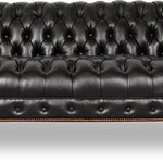Figure It out Vintage Chesterfield Sofa Black Full Grain Leather - Figure  It Out Furniture