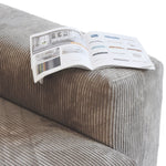 Modular Sectional Sofa, Corduroy U Shaped Sofa Couch with Chaise Ottomans - Brown