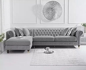 Corner Chaise L shape Chesterfield Sofa
