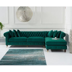 Corner Chaise L shape Chesterfield Sofa