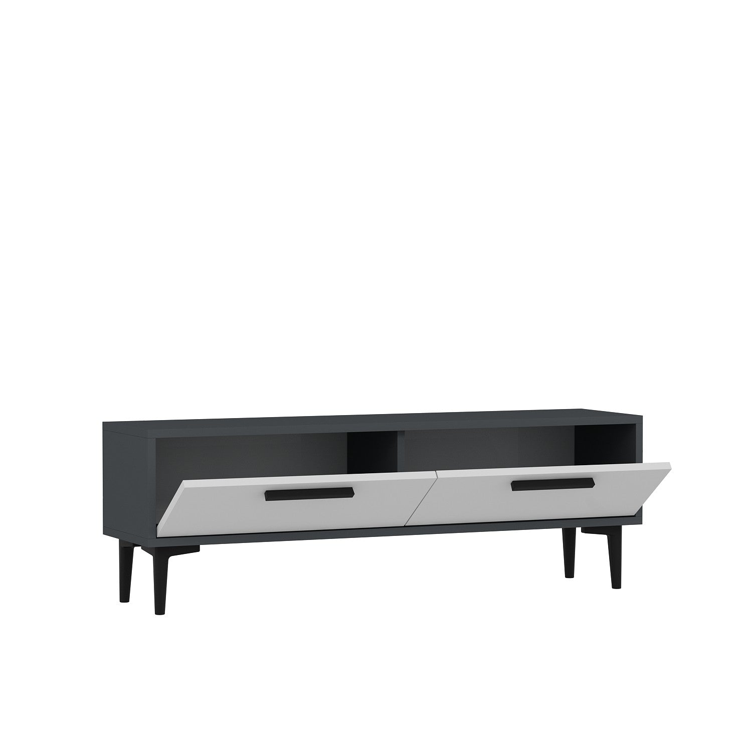 TV Stand Leni - Anthracite, White