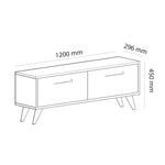 TV Stand Melisa - White, Anthracite