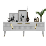 TV Stand Moda - White, Gold