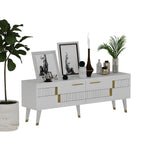 TV Stand Moda - White, Gold