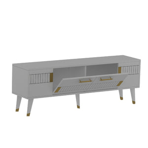 TV Stand Moda - White, Gold
