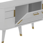 TV Stand Moda - White, Gold