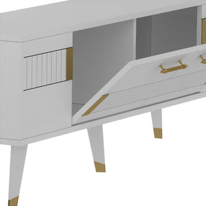 TV Stand Moda - White, Gold