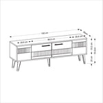 TV Stand Moda - White, Gold