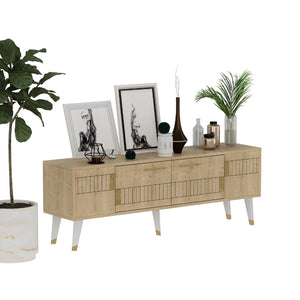TV Stand Moda - Sapphire Oak, Gold
