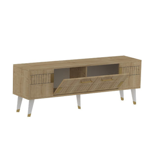 TV Stand Moda - Sapphire Oak, Gold