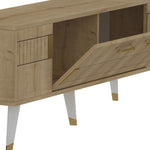 TV Stand Moda - Sapphire Oak, Gold