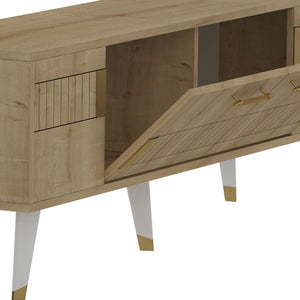 TV Stand Moda - Sapphire Oak, Gold