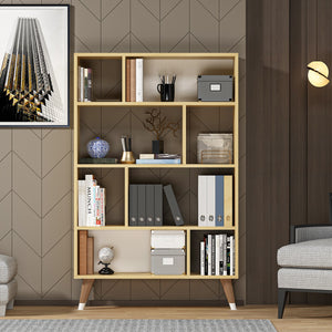Bookshelf Harby -  White, Sapphire Oak