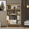 Bookshelf Harby -  White, Sapphire Oak