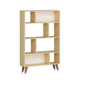 Bookshelf Harby -  White, Sapphire Oak