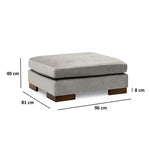Tulip Corner Left With Pouf - Beige