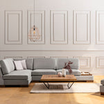 Tulip Corner Left With Pouf - Beige