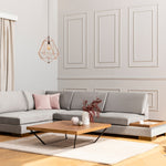 Tulip Corner Left Without Pouf - Beige