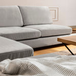 Tulip Corner Left Without Pouf - Beige