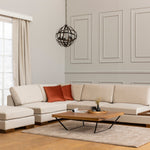 Tulip corner sofa with matching pouf