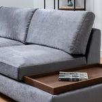 Tulip Corner Left With Pouf - Beige