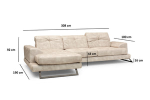 Frido Corner Left (Chl+3R) - Beige