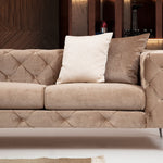 Como - Dark Cream 4  seater chesterfield