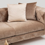 Como - Dark Cream 4  seater chesterfield