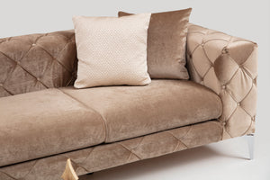 Como - Dark Cream 4  seater chesterfield