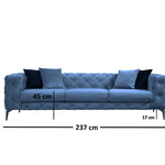 Como 3 Seater - Blue