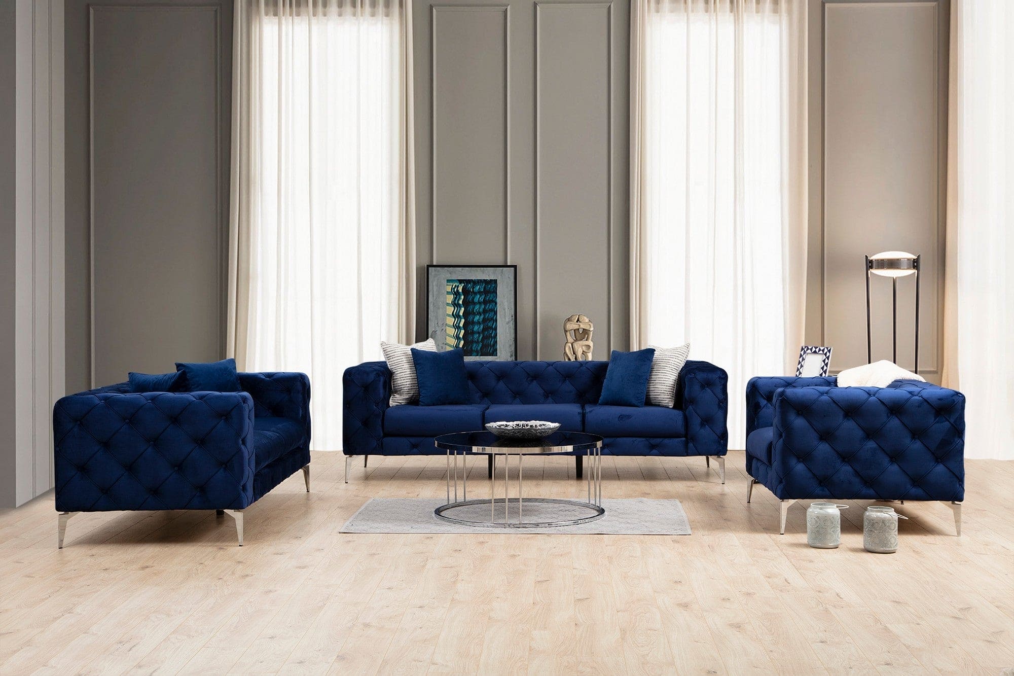 Como 3 Seater - Blue