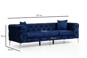 Como 3 Seater - Blue