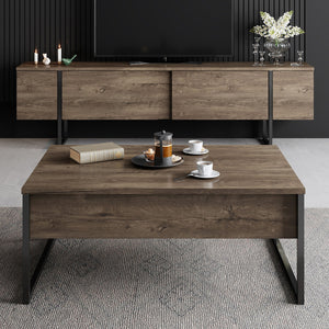 TV Stand Luxe - Walnut Black