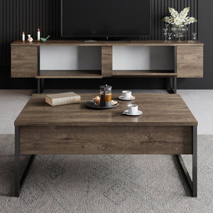 TV Stand Luxe - Walnut Black
