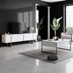 Coffee Table Luxe - White, Gold