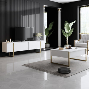 Coffee Table Luxe - White, Gold