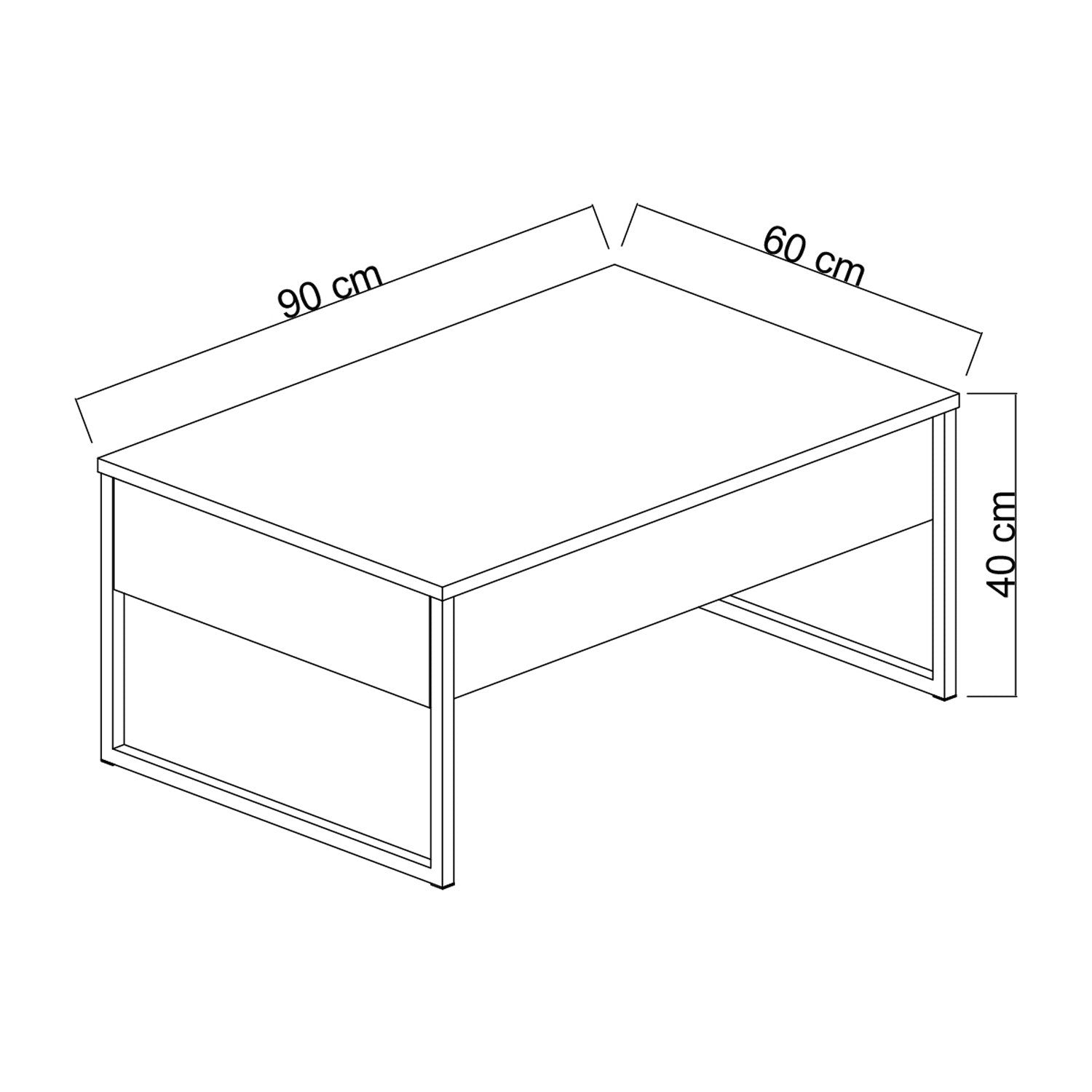 Coffee Table Luxe - White, Gold