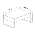 Coffee Table Luxe - White, Gold