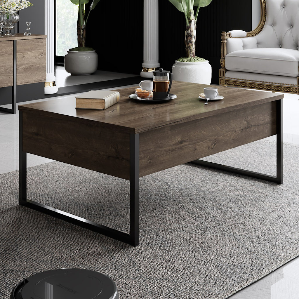 Coffee Table Luxe - Walnut, Black