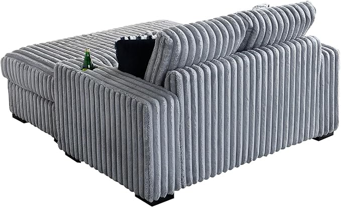 Fluffy Corduroy Loveseat