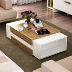 Coffee Table Nora - White, Walnut