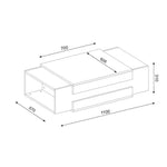 Coffee Table Nora - White, Walnut
