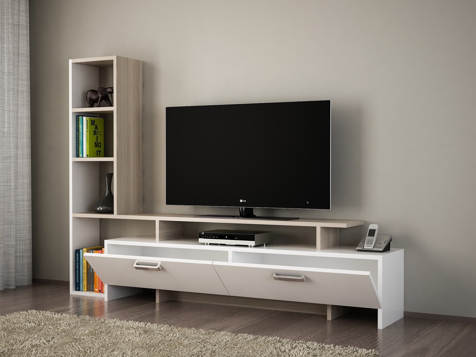 TV Unit Şimal - White, Cordoba