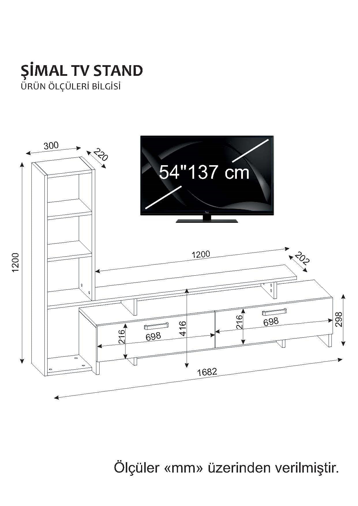 TV Unit Şimal - White, Cordoba