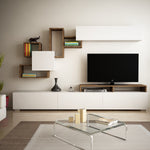 TV Unit Elit - White, Walnut