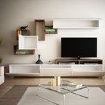 TV Unit Elit - White, Walnut