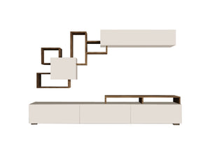 TV Unit Elit - White, Walnut