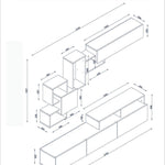 TV Unit Elit - White, Walnut